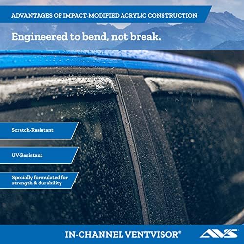 Auto Ventshade [AVS] In-Channel Rain Guards For 1996 - 2026 Chevy Express/GMC Savana 1500; 1996-2026 Express & Savana 2500,3500; 09-20/4500+ | Window Vent Visors, 2 pcs. - Smoke | 192455