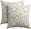 Spring Fern Plant Pillow Covers 24x24 Set of 2 Beige Green Botanical Nature Outdoor Throw Pillows Covers Wild Floral Farmhouse Decorative Farmhouse Cushion Case for Room Couch Sofa by Unknown