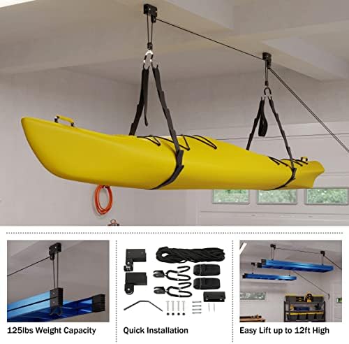 RAD Sportz Kayak Storage Hoist - Overhead Pulley System with 125lb - Image 4