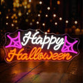 Happy Halloween Neon Sign, Spider Web Halloween LED Light, 16.9"x7.9" by DMDMBSR