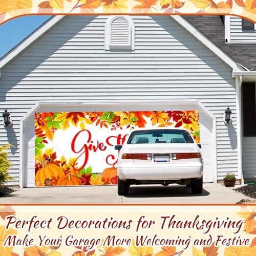 Tudomro Thanksgiving Garage Door Banner 6 X13ft Fall Turkey Decorations - Image 3
