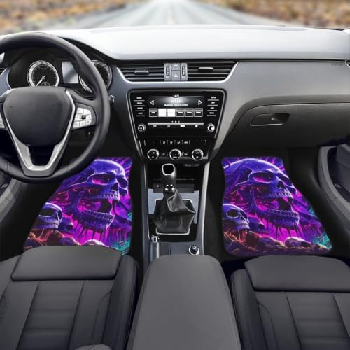 Fantasy Skull Floor Mats for Cars All Weather,4-Piece