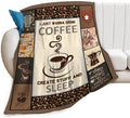 Coffee Blanket, Coffee Throw Blanket, Cafe Cup Beans Gifts Blankets Stuff Fleece Flannel Plush for Girls Women Boys Men Lovers Adults Soft Bedding Gift for Sofa Bed Office Home Decor 50"X60" by Unknown