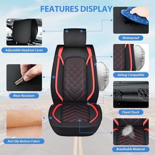 Nilight Car Seat Covers Custom Fit 2009-2024 F150 2017-2024 F250 F350 F450