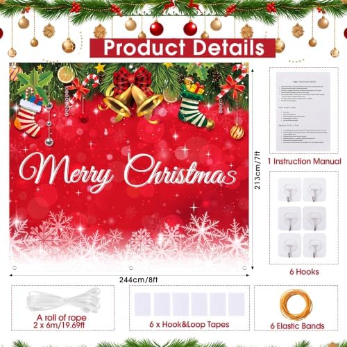 Teenyyou Christmas Garage Door Decorations 7 x 8 ft - Image 2
