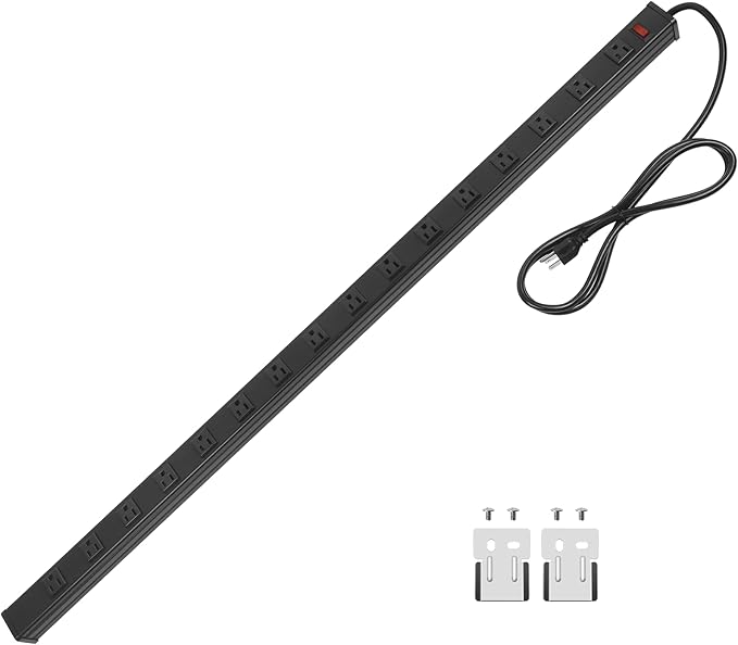 Long Heavy Duty 16 Outlet Large Metal Garage Workshop Multi Wide Industrial by CCCEI