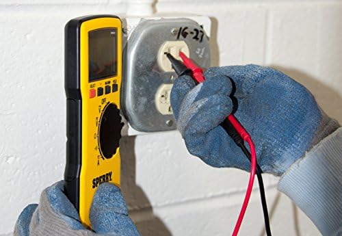 Digital Thin Multimeter, Auto Ranging 600V AC/DC, 10A, Yellow - Image 5