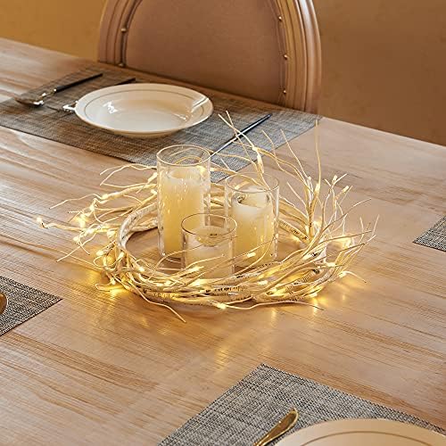 Hairui Lighted Birch Garland Battery Operated with 8 Function 48 Warm White and Multi Color Lights 6FT, Pre Lit Garland for Fireplace Christmas Holiday Decoration Indoor Outdoor - Image 5