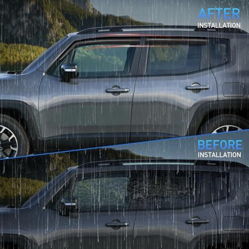 Nilight Tape-On Rain Guards for Jeep Renegade 2015-2024, 4PCS