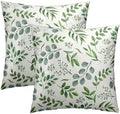 Sweetshow Sage Green Pillow Covers 20x20 Inch Spring Watercolor Eucalyptus Floral Pillowcase Set of 2 Leaf Print Throw Pillow Covers Soft Cotton Square Cushion for Home Couch Sofa Bedroom Livingroom by Sweetshow