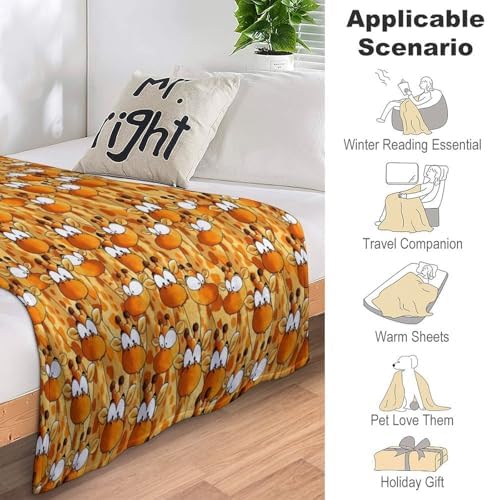 Socira Funny Giraffe Blanket Throw Blanket Funny Giraffe Gifts for Women Men Soft Sofa Throws for Travel Camping Bed Home Decor Car Birthday Gift 40"*50" （100 * 130cm） - Image 7