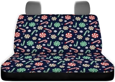 Christmas Candy Car Seat Covers Auto Rear Seats Cushion Cover,Washable Bucket Seat Cushion Protector Backseats Covers for Girls Women,Fit Most Cars,Sedan,SUV,Van