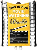 Movie Clapboard Throw Blanket, Movie Watching Theater Home Cinema Decor Gifts Ideas for Women Men Movie Lover Adult Boy Girl Actor Director Acting Gift 50"x60" by Hohoto
