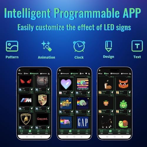 1PCS 19'' x 4'' Programmable Led Sign for Car - Flexible Led Matrix Panel