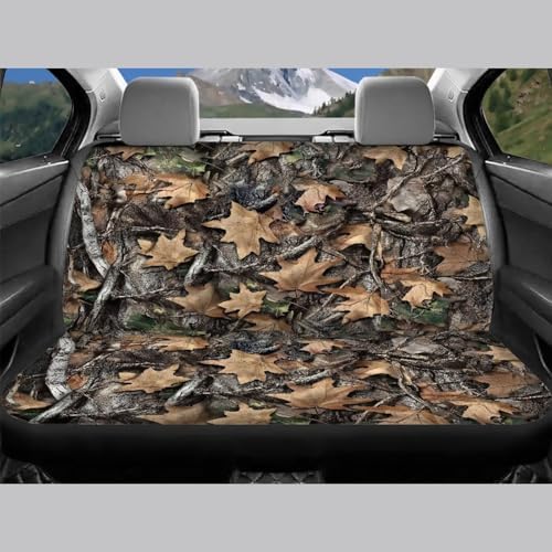 Abstract Forest Camo Print Car Seat Covers 4Pcs Front & Rear Breathable Seat Covers Universal Fits for Truck, Sedan, SUV Auto Interior Protector Car Accessories
