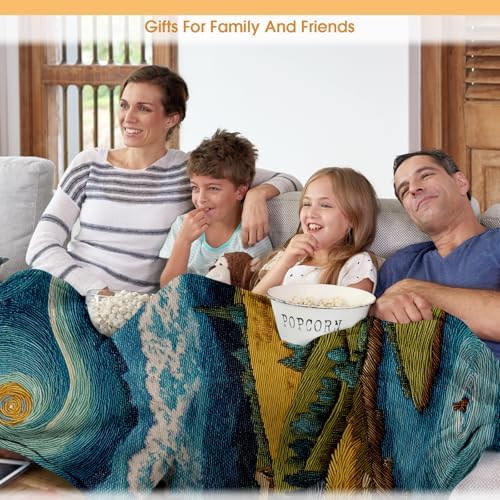 Art Blanket Gifts for Men Women Kids Teen Boys Girls Birthday Christmas Halloween Easter Starry Night Art Decor Dad Husband Mom Friends Throw Blanket 50"x60" - Image 5