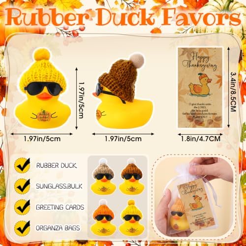 Liliful 24 Sets Thanksgiving Christian Rubber Ducks Fall Goodies - Image 2