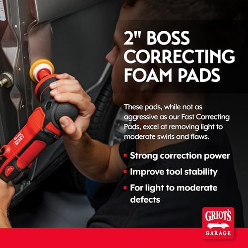 Griot's Garage 2" BOSS Correcting Foam Pads for Car Polishing, Buffing, Detailing and Light to Moderate Auto Paint Correction, Durable, Machine-Washable, Pack of 4 - Image 2