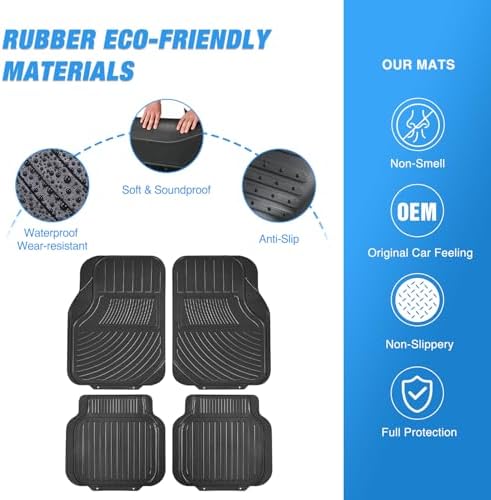 Nilight Rubber Floor Mats for Cars Trucks SUVs