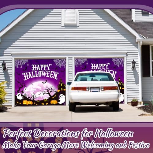 Tudomro 7 X8 ft Happy Halloween Garage Door Banner Decorations Funny - Image 4