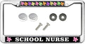 School Nurse Quotes Slim Design Licence Plate Covers Frame Flower Pattern Nurse Saying Chrome License Plate Frame Christ Nurse Saying Metal Car Accessories License Plate Frame