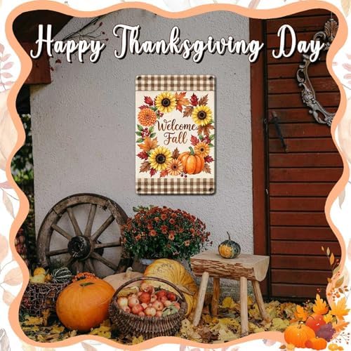 Fall Sign Vintage Thanksgiving Day Welcome Fall Decor 8x12Inch - Image 6