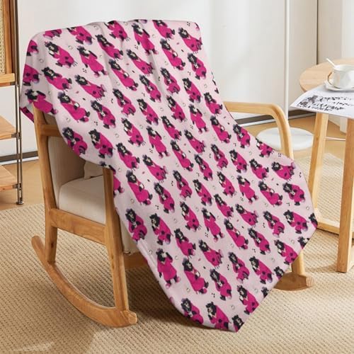 Socira Pink Funny Bear Blanket Throw Blanket Pink Funny Bear Gifts for Women Men Soft Sofa Throws for Travel Camping Bed Home Decor Car Birthday Gift 60"*80"（150 * 200cm） - Image 4