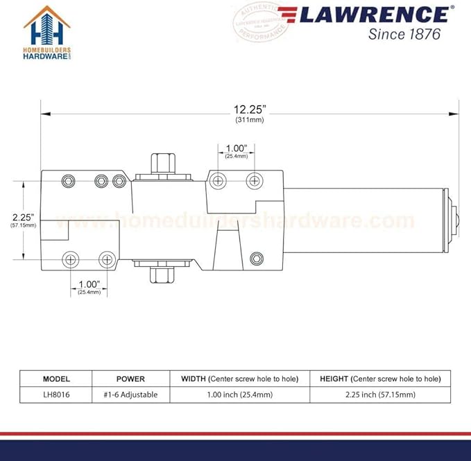Lawrence Extra Heavy Duty Door Closer Commercial Grade 1 - Image 3