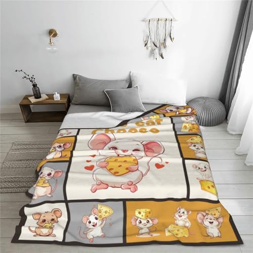 Rat Blanket Rats Throw Blanket Mouse Rodents Bedding Stuff Plush Fleece Flannel Throws for Kids Boys Girls Sofa Bed Couch Decor 50"X60" - Image 5