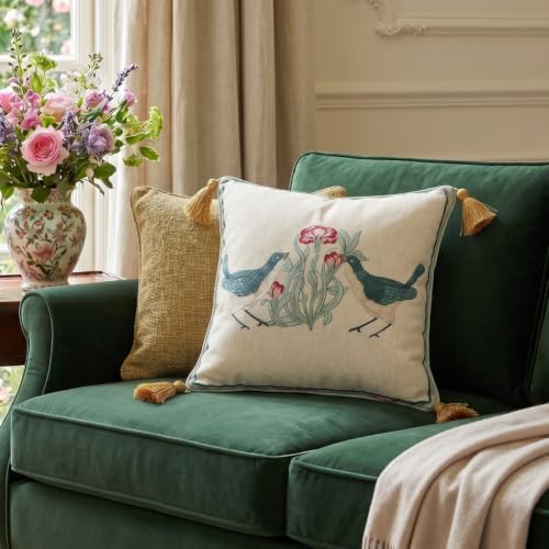 patdrea Designer French Vintage Throw Pillow Cover,18"x18",Set of 2 - Image 3