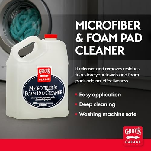 Griot's Garage Microfiber and Foam Pad Cleaner, Removes Polish, Wax, and Sealant Residue, Restores Your Car Cleaning Cloths' Effectiveness, 11067, One Gallon - Image 2