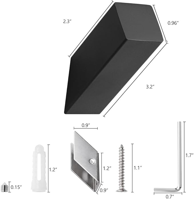 NINETREX Black Towel Hooks Matte Black Robe Hook, Modern Towel Hooks SUS 304 - Image 8
