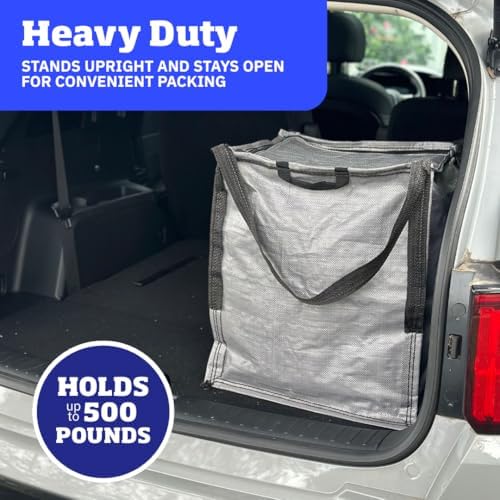 DURASACK 22-Gallon Zipper Top Heavy Duty Storage Tote Bags, Single, Gray - Image 3