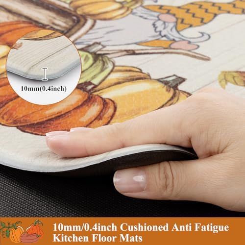 U'Artlines 2Piece Anti Fatigue Fall Kitchen Mats Rug Runner Set Hello Fall - Image 4