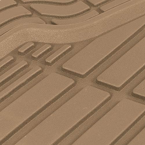 Cat® ToughRide™ Heavy-Duty 3 Piece Rubber All Season Floor Mats for Car Truck Van SUV, Black - Premium Trim to Fit Cars Floor Mat, All Weather Deep Dish Automotive Floor Mats, Total Dirt Protection