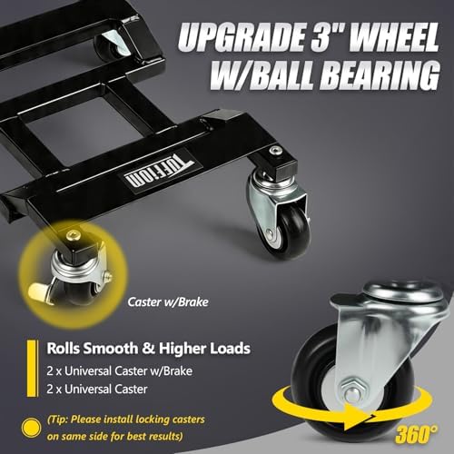 TUFFIOM 6000LBS Car Dolly Set of 4,Anti-Deformation for Vehicle Moving - Image 3