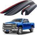 Goodyear Shatterproof Window Deflectors for Chevrolet (Chevy) Silverado/GMC Sierra 2014-2018 Double Cab, Tape-on Rain Guards, Window Visors, Vent Deflector,Vent Visor,Truck Accessories 4pcs-GY003104