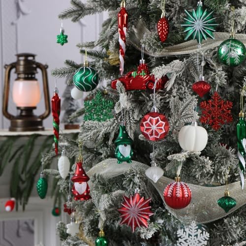 Red Green White Fall Christmas Ornaments for Tree Thanksgiving Decorations - Image 2