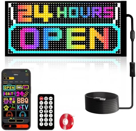 Devil's Eyes Light for Cars - Windshield Eyes Animated LED, 10.62''X4.72'' Howdot Double Row Programmable LED Sign for Car, Scrolling Matrix Panel Remote APP Control