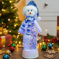 Christmas Snowman Decoration Snow Globe Lantern Indoor Decor Snowman Christmas with Music,6H Timer,USB Lined/Battery Operated Lighted Lantern for Festival Decoration Gifts by ZQQLITE