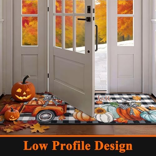 U'Artlines Fall Pumpkin Kitchen Rugs with Runner Sets 3 Piece, Washable - Image 5