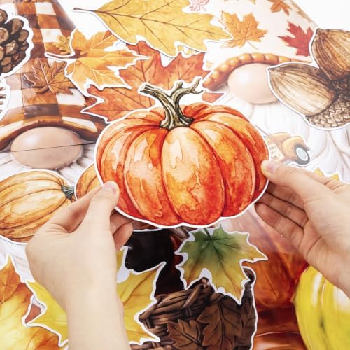 Flutesan 16 Pcs Fall Gnome Garage Door Magnets, 26" Pumpkin Maple Leaf - Image 4