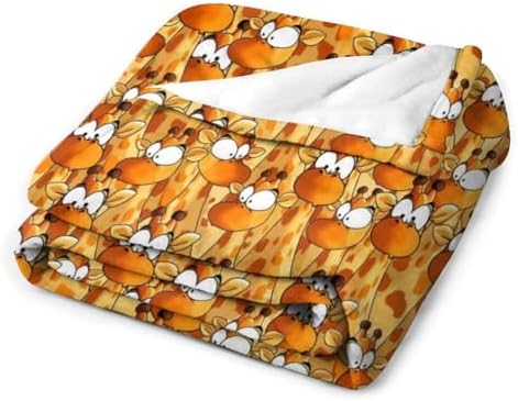 Socira Funny Giraffe Blanket Throw Blanket Funny Giraffe Gifts for Women Men Soft Sofa Throws for Travel Camping Bed Home Decor Car Birthday Gift 60"*80"（150 * 200cm） - Image 3
