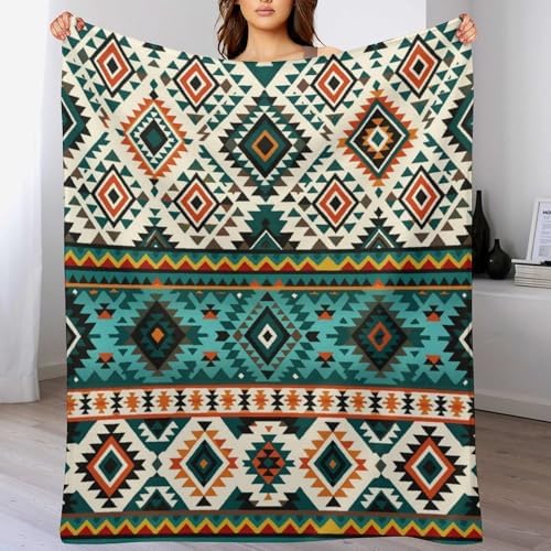 Socira Ethnic African Tribal Aztecs Blanket Throw Blanket Ethnic African Tribal Aztecs Gifts for Women Men Soft Sofa Throws for Travel Camping Bed Home Decor Car Birthday Gift 50"*60"（130 * 150cm） - Image 2