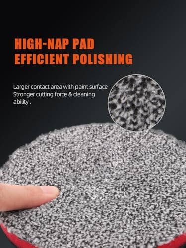 SPTA 3"(75MM) Microfiber Cutting Pads, 3PCS Soft Microfiber Wax Removal, Detailing Wax Applicator, for Waxing and Polishing&Scratch and Vortex Removal Pad, Ultrafine Fiber Pad - Image 3