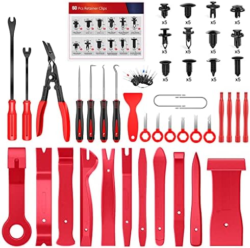 Nilight Trim Removal Tool 102 Pcs, Auto Push Pin Bumper Retainer Clip Set