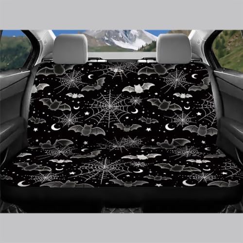 Bat Spider Web Seat Covers Set Universal Car Seat Cover,Vehicle Backseat Protector Cushion Covers Fit SUV Truck Van Dog Back Seats Protection Dust-Proof