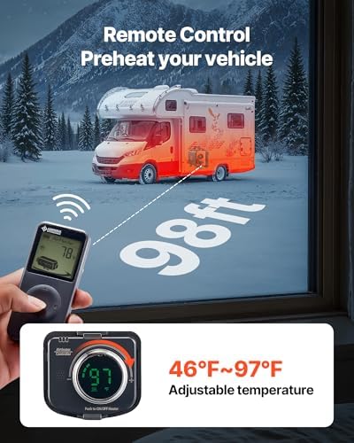 VEVOR Diesel Heater 8KW, DC 12V/24V, All in One Portable Diesel Air Heater with Remote Control and LCD Screen, Fast Heating Low Noise, 1.2 Gal Fuel Tank for Trucks, Vans, RVs, Campers, and Garages - Image 6