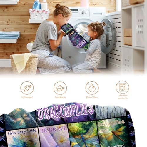 Butterfly Dream Catcher Blanket Gifts for Adults Women Girls Birthday Christmas Halloween Easter Mother's Day Presents Mom Wife Girlfriend Throw Blanket 60"x80" - Image 6