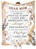 Gifts for Mom, I Love You and Appreciate Throw Blanket for Mama from Son Daughter,Birthday Valentines Mothers Day Thanksgivings Decor for Mommy Mom 50"x60" by Hohoto